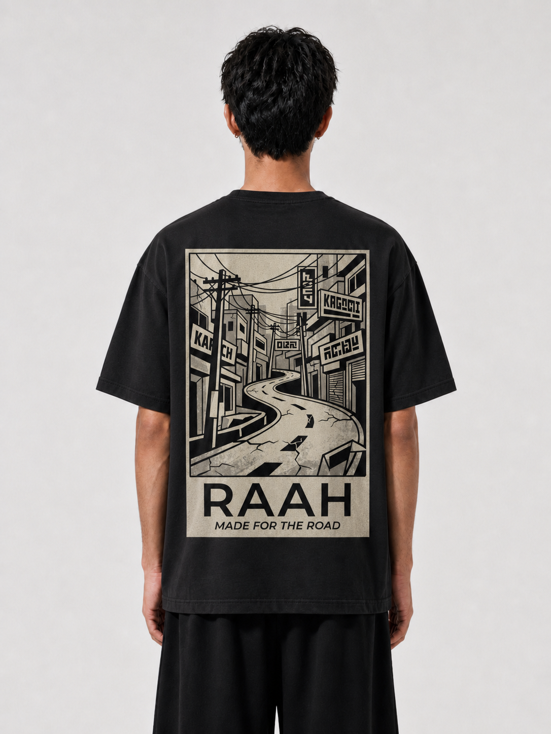 RAAH Midnight Route Tee back view